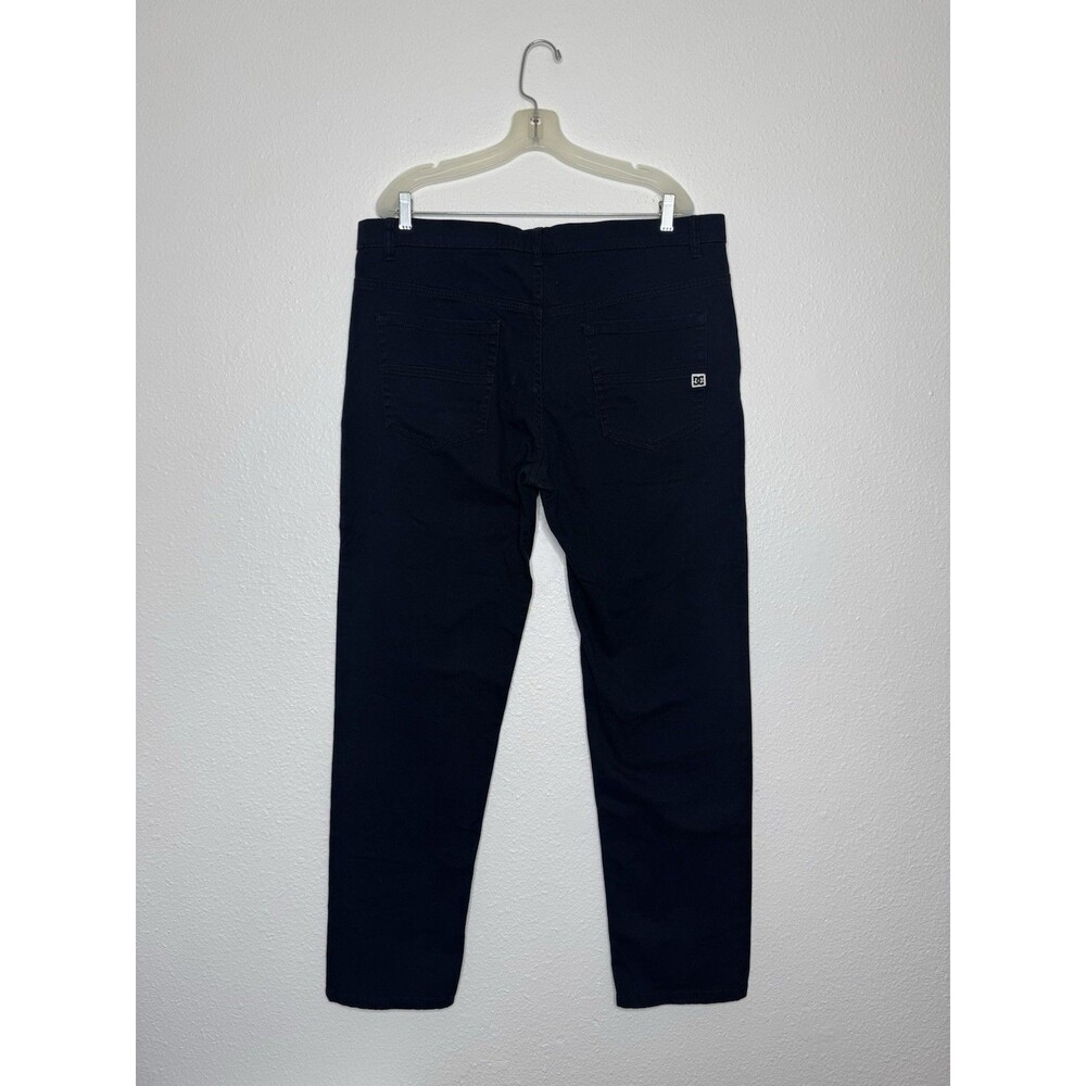 DC Shoes Pants Mens 38 Black Straight Chino Twill Skateboarding Casual Skater
